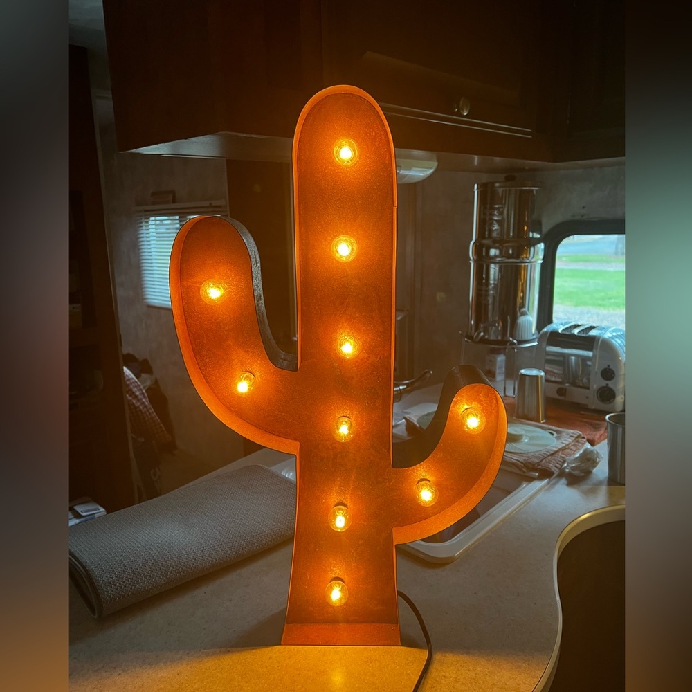 Cactus marquee by Foster Weld RUST RED
